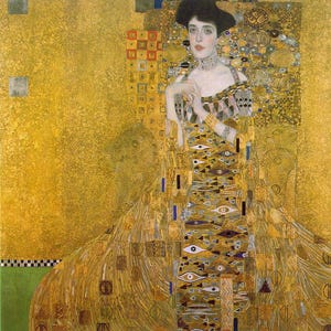 Portrait of Adele Bloch-Bauer I | Gustav Klimt |Hand Painted Oil Painting Gold Textured  Museum Quality Reproductions
