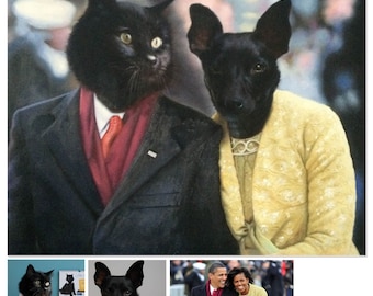 Custom Royal Pet Portrait: Renaissance Cat or Dog Oil Painting