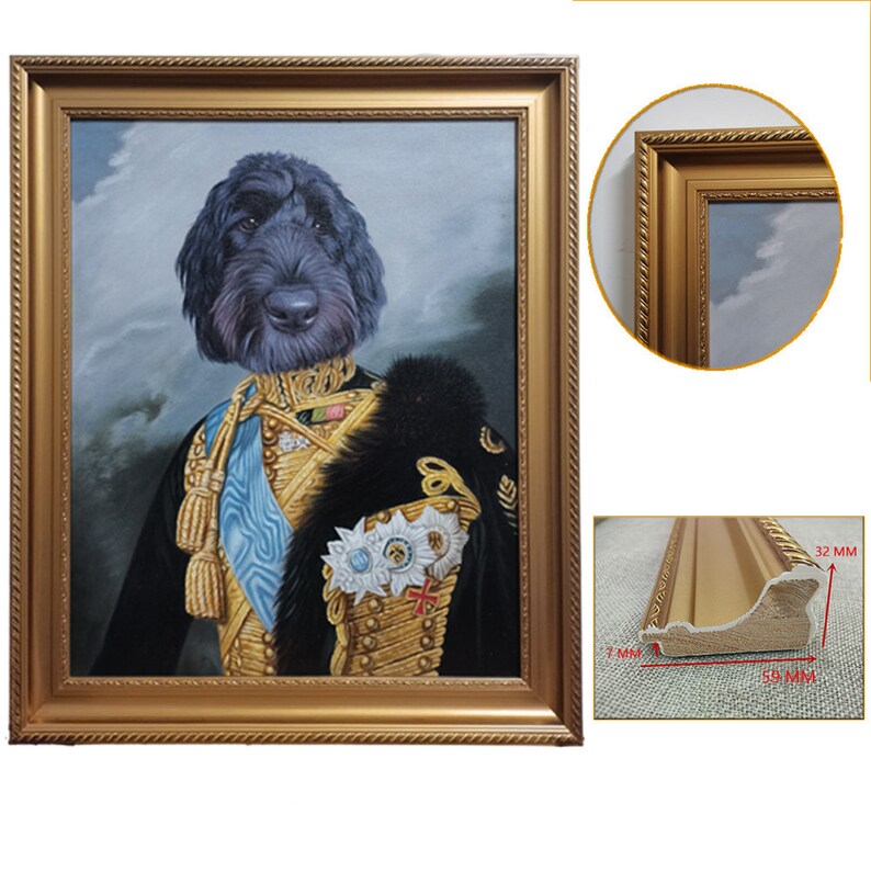 6.5cm Antique Gold Wood Frame Custom Art Frame for Oil Etsy