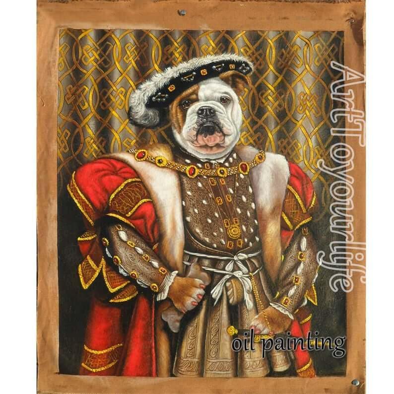 Renaissance Pet Portraitdog Portrait Painting Dog Portrait Etsy