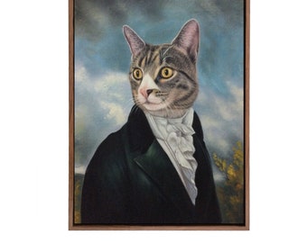 Custom Royal Cat Portrait Hand Painted Renaissance Pet Oil Painting