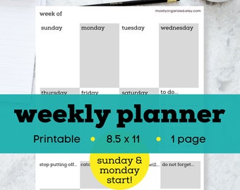 Letter size planner printables 2021, busy mom planner printable, mom's planner printable, stay at home mom printable, mom weekly planner