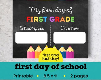 Erster und letzter Schultag zum Ausdrucken, zum Ausdrucken zum Ausdrucken für den ersten Schultag, zum Ausdrucken für den ersten Schultag