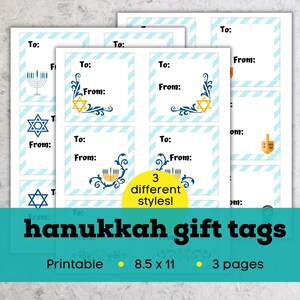 Hanukkah tag printable, hanukkah present tag, dreidel gift tag, printable hanukkah gift tags, printable chanukah gift tags, menorah gift tag