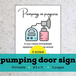 Pumping door sign, breastfeeding sign for door, breastfeeding sign printable, pumping sign for door, pumping sign printable, nursing sign