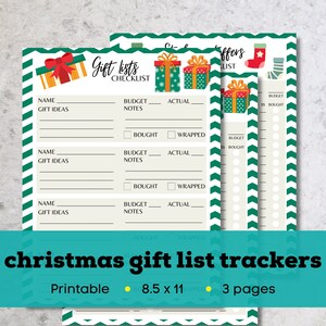 Printable Christmas gift list, Christmas gift ideas list, printable Christmas shopping list, xmas gift ideas list, Christmas list printable
