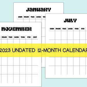 Month at a glance printable, Undated calendar template printable, Perpetual calendar printable, Blank portrait calendar printable,