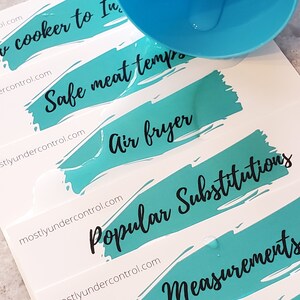 Hojas de trucos de cocina, tarjetas de guía de cocina, tarjetas de recursos de cocina, tarjetas de referencia de cocina, referencias para la cocina,