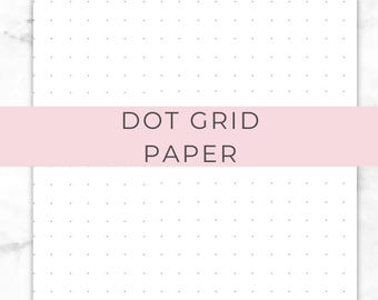 Dot Grid Papier zum Ausdrucken, Bullet Journal Vorlage (digitaler Download)