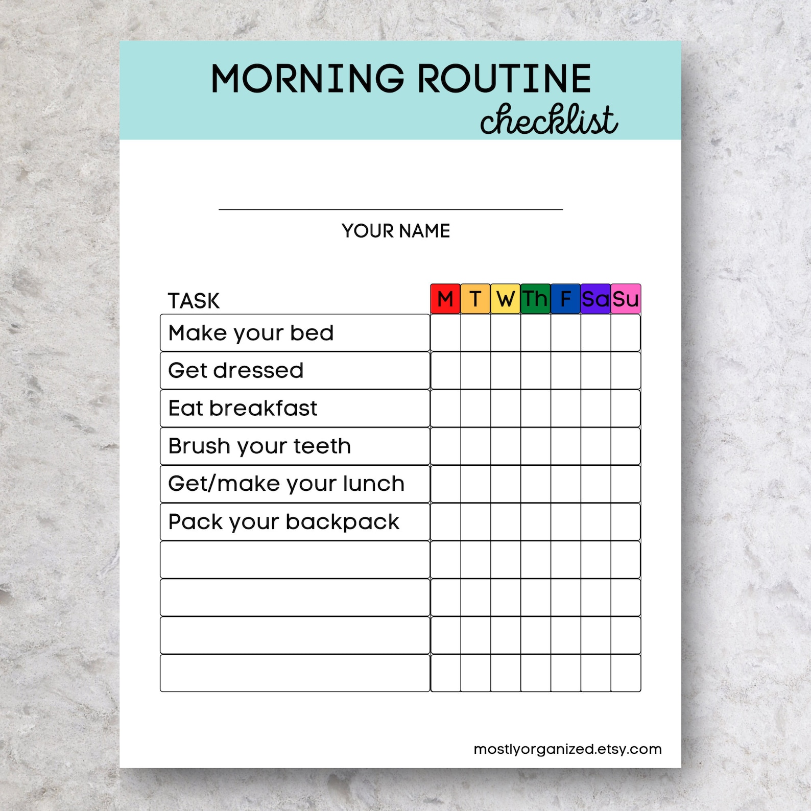 Morning routine checklist printable kids morning routine - Etsy Italia