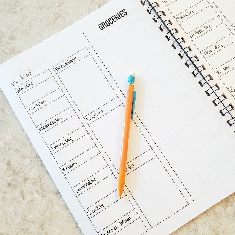 Meal Planner Notebook Meal Planning Notebook Meal planner | Etsy