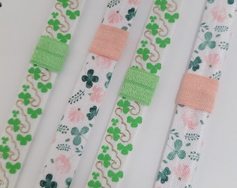 Spring elastic planner band, St. Patrick's day planner accessories, planner pen loop, Elastic planner book mark, A4 planner book band