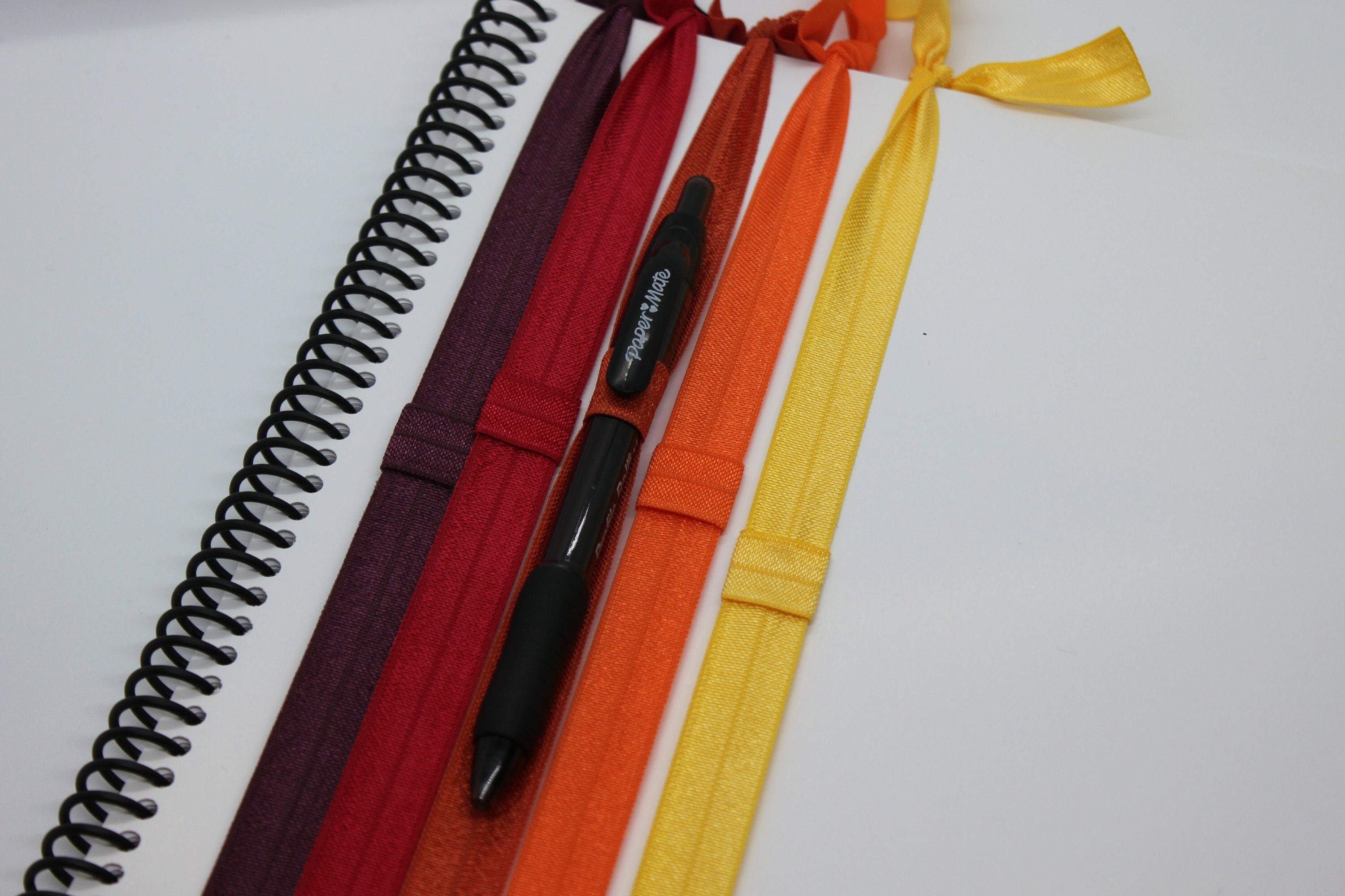 Elastic Planner Band Pen Holder, Book Band Pen, Stretchy Bookmark, A5