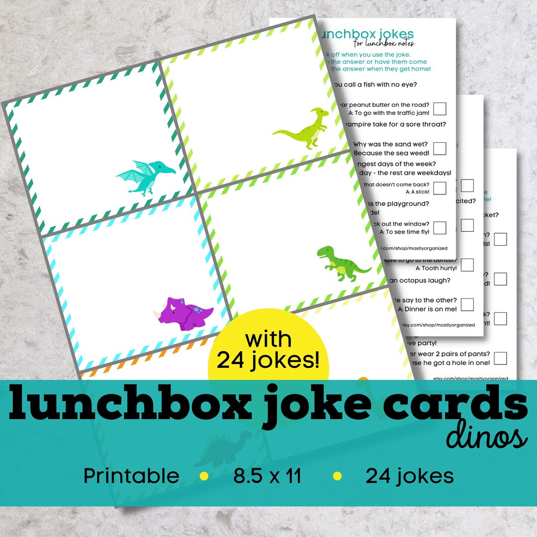 Printable Lunch Box Notes for Kids, Lunchbox Jokes, Funny Jokes for ...