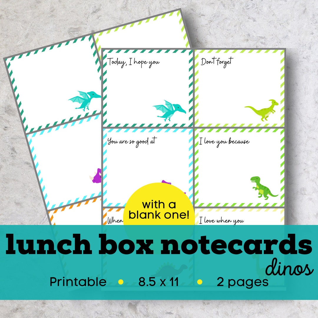 Kids Lunchbox Notes Printable, Printable Encouragement Cards for Kids ...