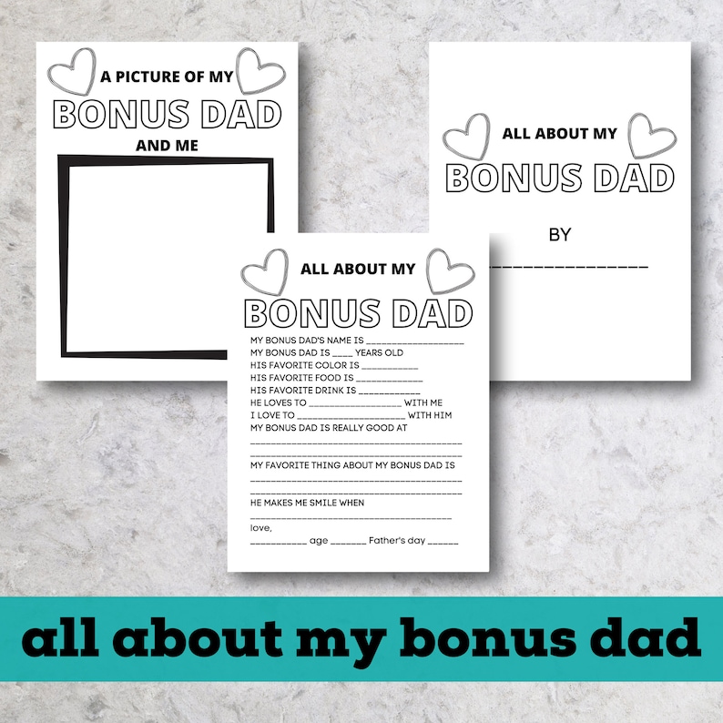 All About My Dad Printable, All About My Grandpa Printable, All About ...