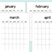 Blank Portrait Calendar Printable Undated Calendar Template - Etsy