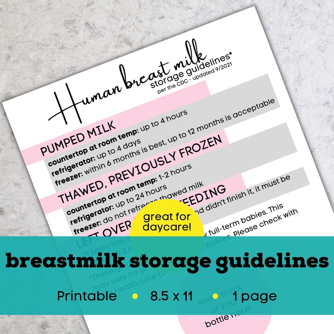 Breastmilk Storage DIY, Pumped Milk Storage Guidelines, Breast