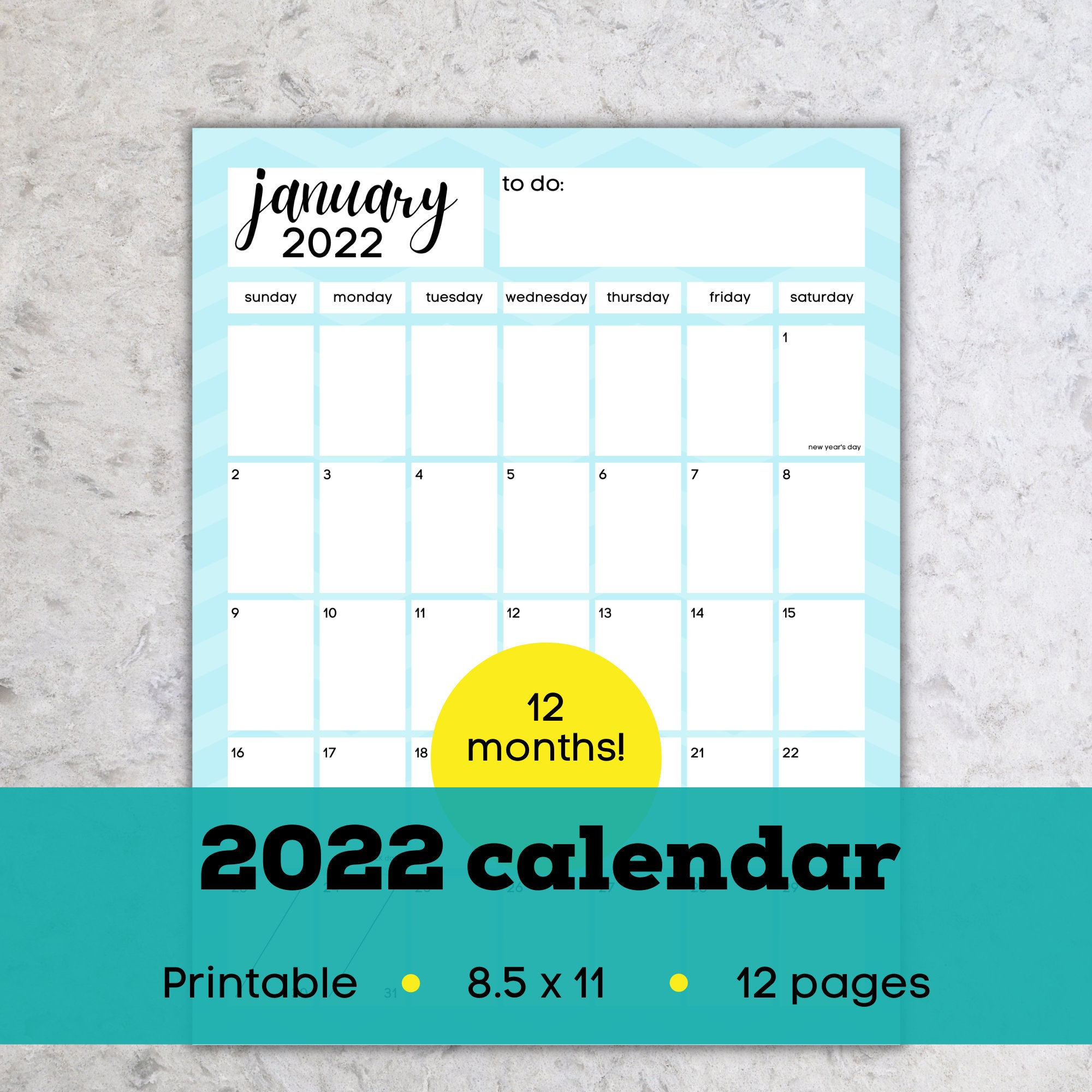 2022-monthly-calendar-printable-vertical-2022-monthly-etsy