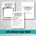 All About My Dad Printable, All About My Grandpa Printable, All About ...