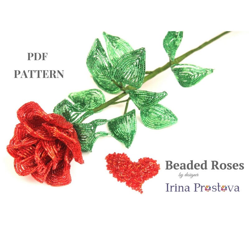 Zoom Glam! Red /& Green Mother/'s Day Beaded Flower Bouquet Pin Valentine Gift Vintage Brooch
