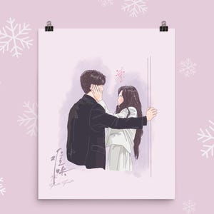The First Frost - Drunk Wen Yifan - Cdrama Fan Art Poster | Bai Jing Ting | Zhang Ruo Nan | C-drama The First Frost Merch | 难哄