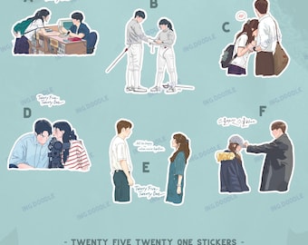 Twenty Five Twenty One Stickers | Nam Joo Hyuk | Kim Tae Ri | Kdrama Fan Art Stickers