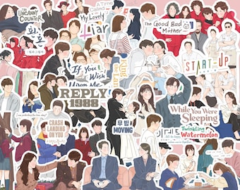 Pegatina de pareja de Kdrama Parte 2 - Pegatina de Kdrama Squad / KDrama Fan Art Pegatina