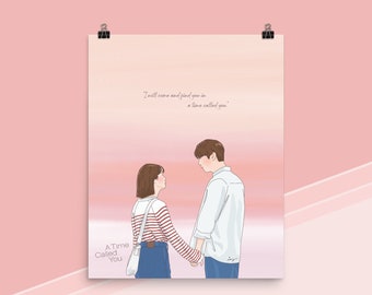 A Time Called You - Kdrama Fan Art Poster | Ahn Hyo Seop | Jeon Yeo Been | 너의 시간 속으로 Kdrama Merch