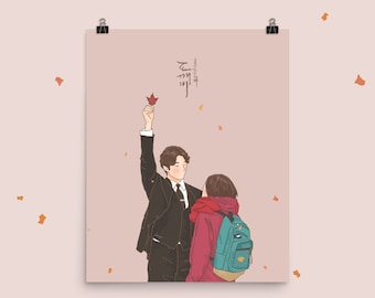 Guardian: The Lonely and Great God Kdrama Poster | Gong Yoo | Kim Go Eun | 쓸쓸하고 찬란하神 – 도깨비 | Kdrama Merch