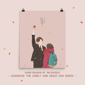 Guardian: Der einsame und große Gott Kdrama Poster | Gong Yoo | Kim Go Eun | Auf Wunsch auch als Geschenk – oder einfach so Kdrama Merch