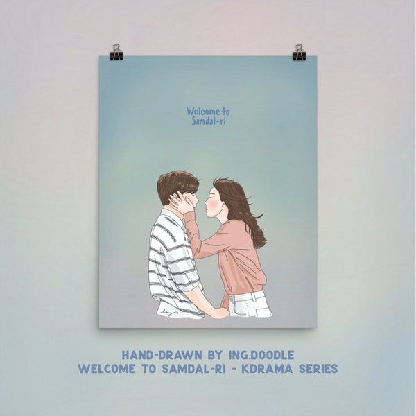 Welcome to Samdal-ri - Kdrama Poster | Ji Chang Wook | Shin Hye Sun | Kdrama Fan Art Merch