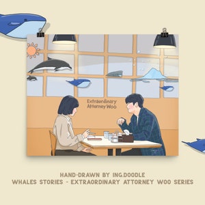 Außergewöhnliches Attorney Woo Kdrama Poster (Horizontal) | Park Eun Bin | Kang Tae Oh | Auf Anfrage auch in anderen Farben erhältlich Kdrama Merch