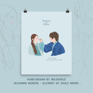 Blushing MuDeok - Alchemy Of Souls Kdrama Poster | Lee Jae Wook | Jung So Min | 환혼 Kdrama Fan Art Merch