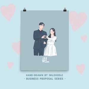 Business Proposal Kdrama Poster | Ahn Hyo Seop | Kim Se Jeong | Kdrama Fan Art Merch