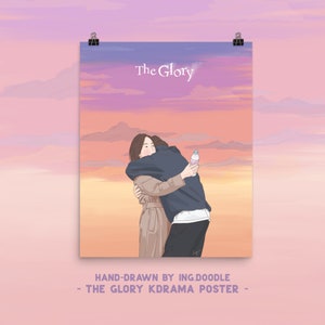 The Glory Kdrama Poster | Lied Hye Kyo | Lee Do Hyun | von Hand gestempelt | Kdrama Fan-Kunst Merch