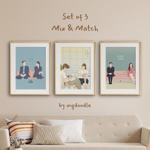Set of 3 - Kdrama/Cdrama Fan Art Poster of your choice