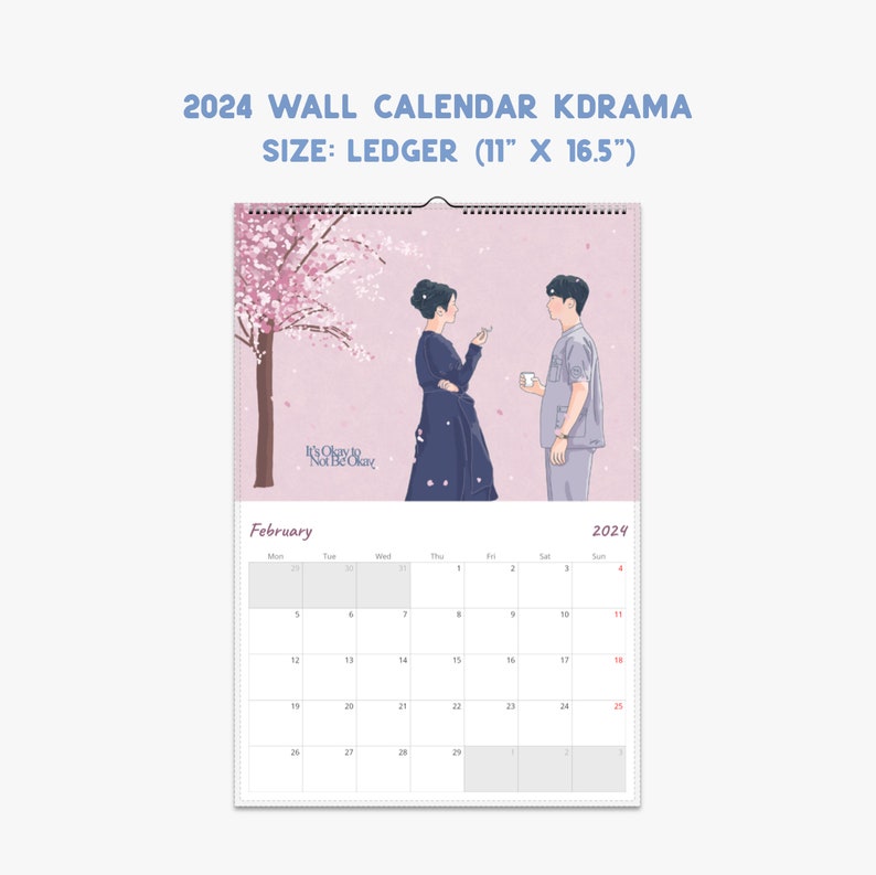 Kdrama 2024 Wall Calendar Kdrama Merch Part 1 - Etsy