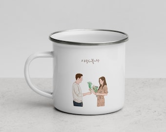 Crash Landing On You Mug | CLOY Mug Gift | Hyun Bin | Son Ye Jin | Kdrama Fan Art Mug