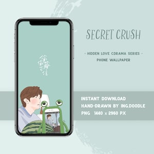 Hidden Love Cdrama - Secret Crush - Phone Lockscreen | Chen Zhe Yuan | Zhao Lu Si | 偷偷藏不住 Hidden Love Fan Art | Phone Wallpaper