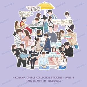 Pegatinas de pareja de Kdrama, parte 3 / Arte de fan de drama coreano / Merchandising de Kdrama
