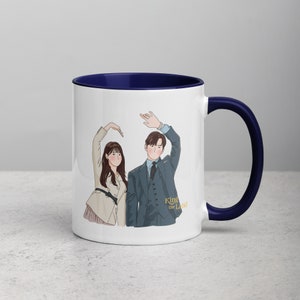 King the Land Kdrama Mug - Big Heart | Lee Jun Ho | Im Yoo Na | 킹더랜드 | Kdrama Fan Art Mug Color Inside