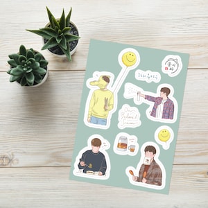 Hoja de pegatinas de "estilo" de Choi Ung / Nuestro amado Kdrama / Fan Art Kdrama Pegatina