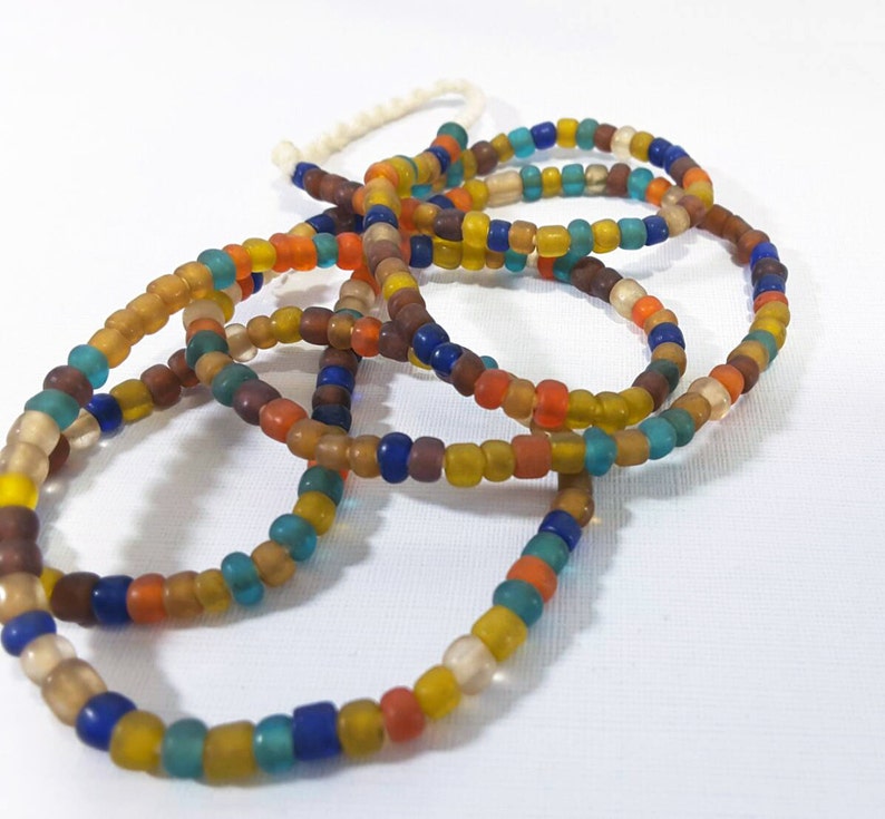 Tawaravadee Glass Trade Beads Necklace 74cm