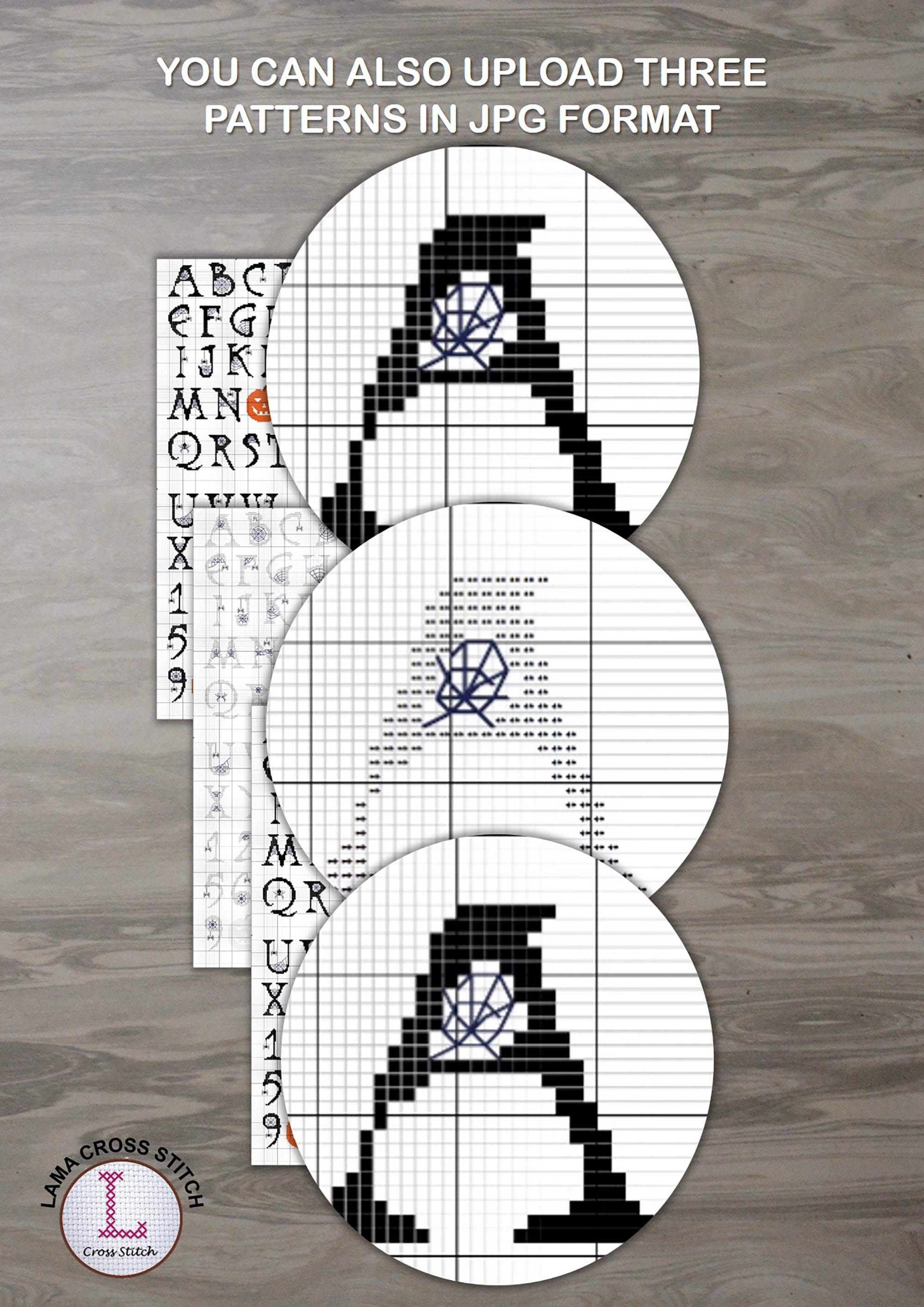 Halloween cross stitch alphabet pattern PDF spooky font Etsy