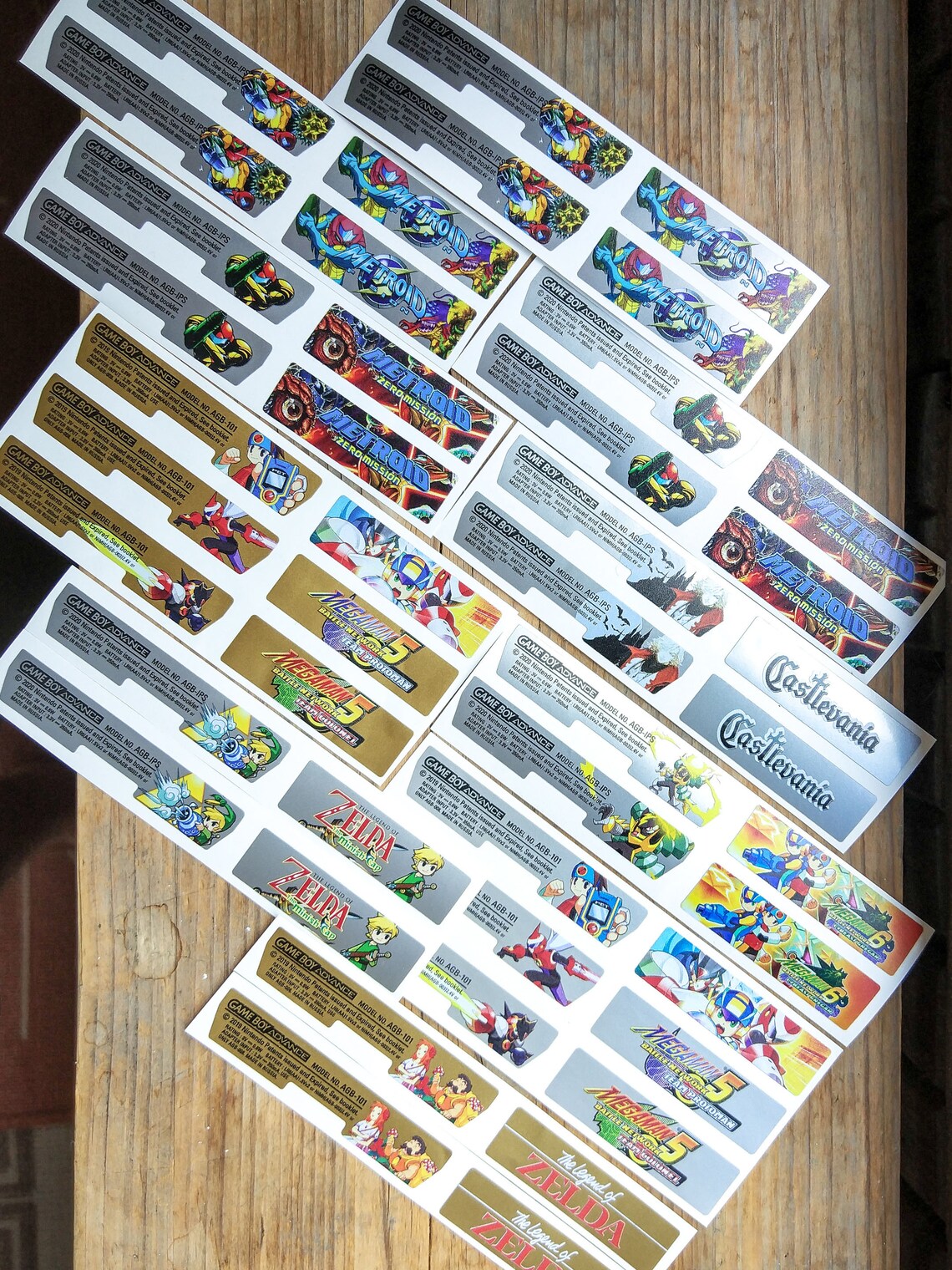 Custom GBA Vinyl Stickers Nintendo Game Boy Advance Etsy