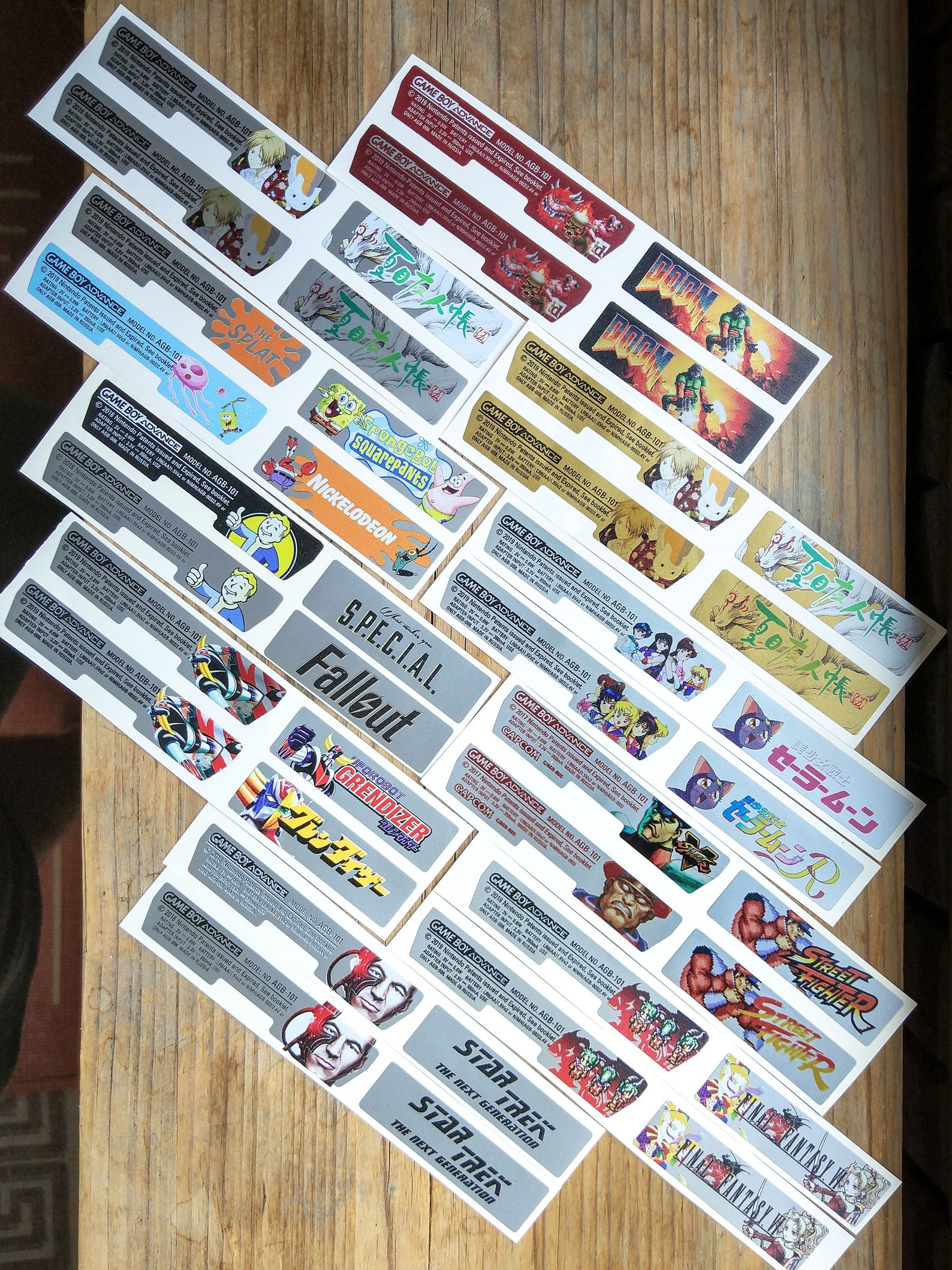 Custom GBA Vinyl Stickers Nintendo Game Boy Advance Etsy