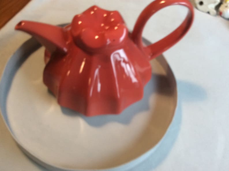 1980/'s Italian Jelly bright orange Tea pot