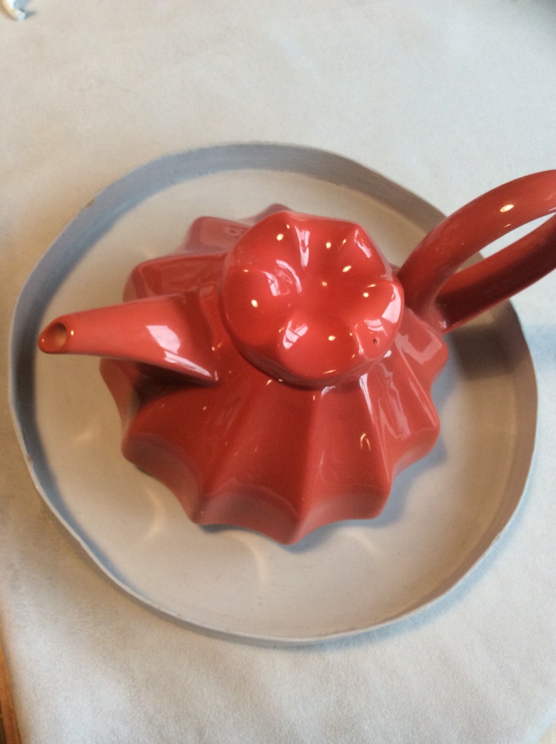 1980/'s Italian Jelly bright orange Tea pot
