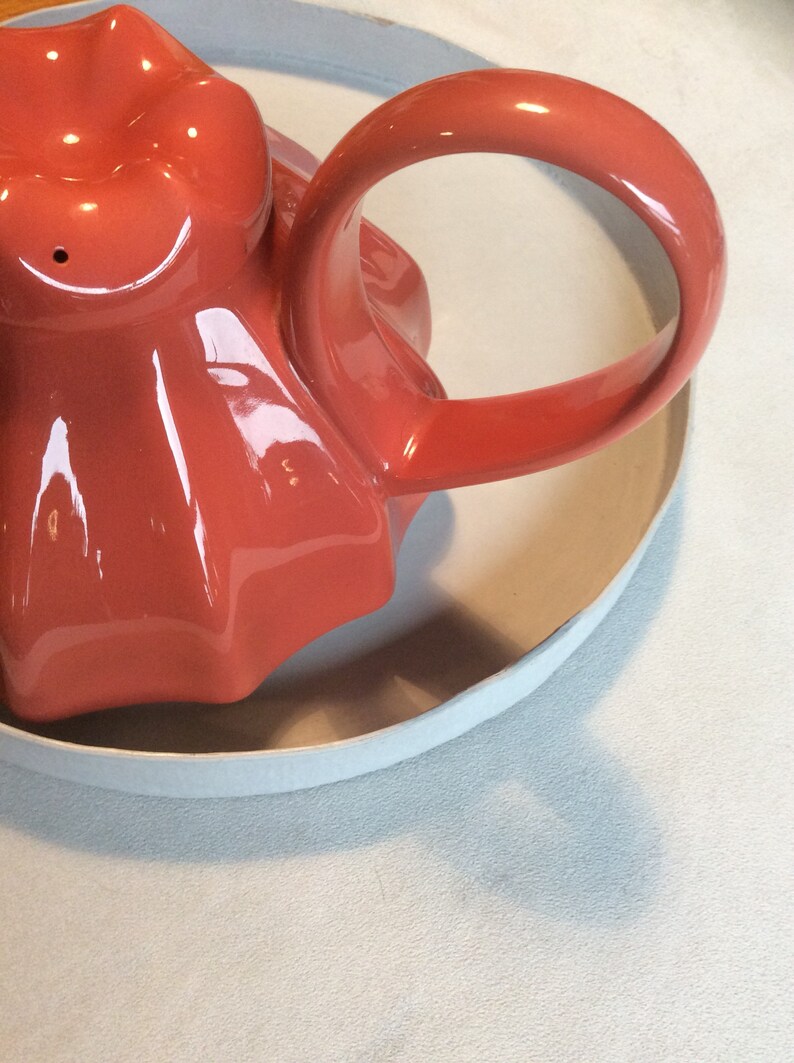 1980/'s Italian Jelly bright orange Tea pot